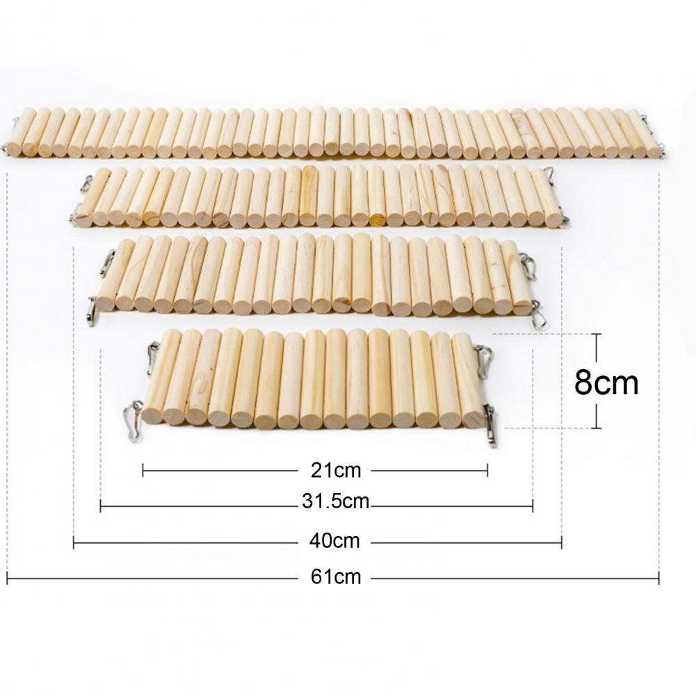 Hamster Toy Natural Wood Arch Pet Ladder Toy Bendable Long Climbing Ladder Small Pet Toy for Guinea Pig Chipmunk
