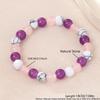Able 8Mm White Turquoise - Amethyst - Rose Quartz Natural Stone Aura Balancing Sleep Bracelet For Women