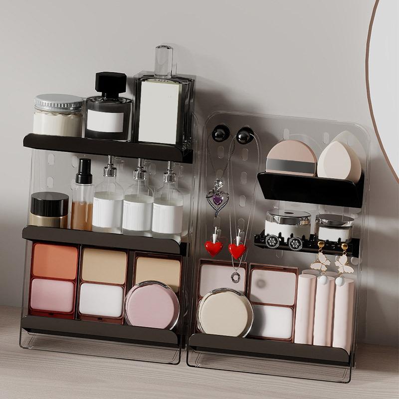Mirror Cabinet Storage Box Storage Rack Three-Layer Cosmetics Acrylic Rack Bathroom Toilet Lipstick Dressing Table Jewelry Rack