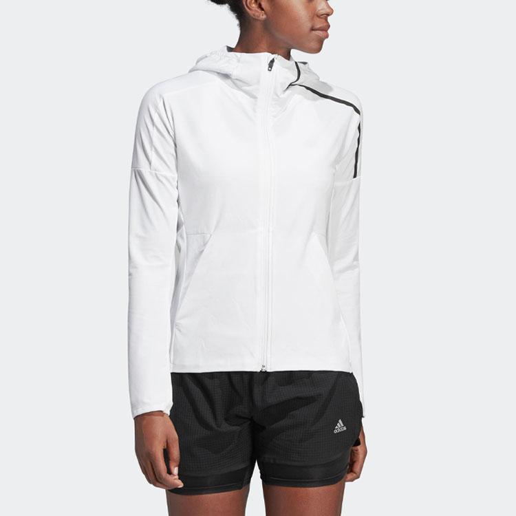 Adidas Z.N.E. Jacket With Reflective Logo Sports Hooded Jacket Women Jackets White CY5511