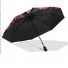 8 Rib Auto Folding Umbrella Atletico Madrid Print Custom Name Text Portable Rain Gear