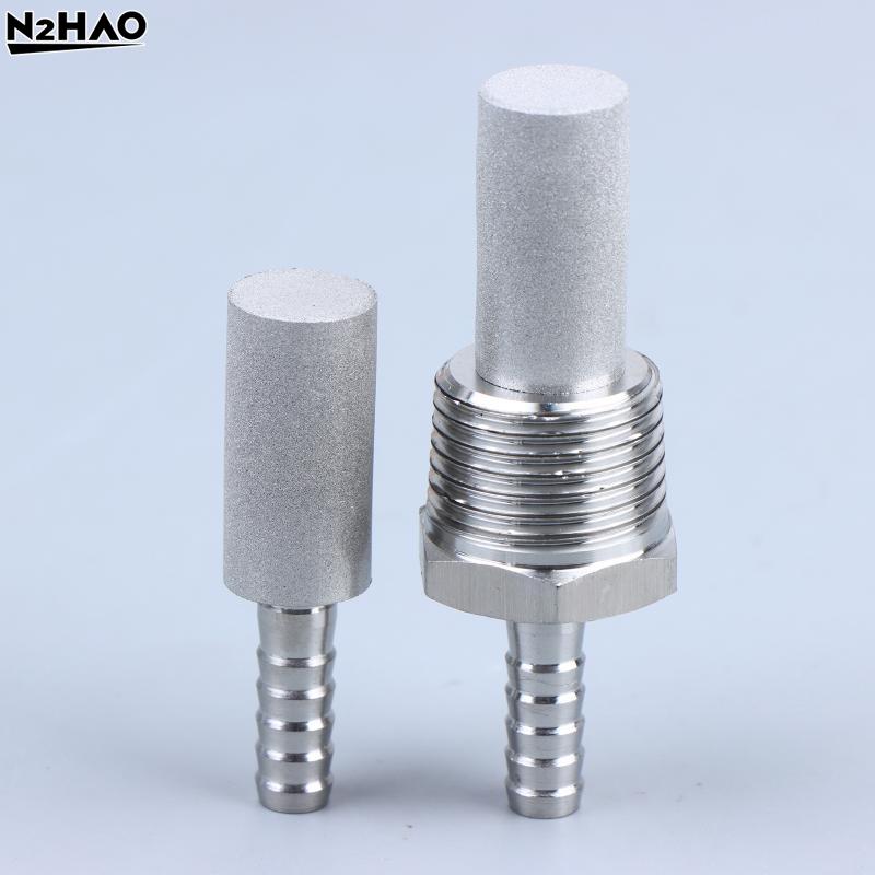 Stainless Silver Homebrew Oxygenation Diffusion Stone SS316L Steel Carbonation Aeration For Beer Wine Tool Bar 1/2" 1/8" NPTBarb