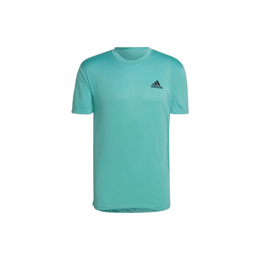 Adidas Alphabet Logo Print Round Neck Short Sleeve T-Shirt Men Tops Green HT9057