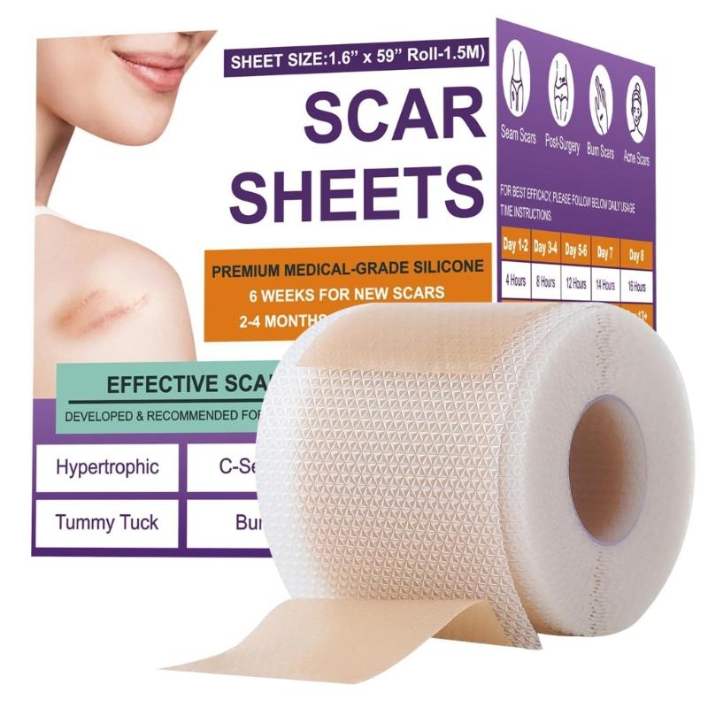 Breathable Silicone Scar Removal Tape 4X150CM Flexible Sizing Reusable Scar Strips Skin Recovery 1