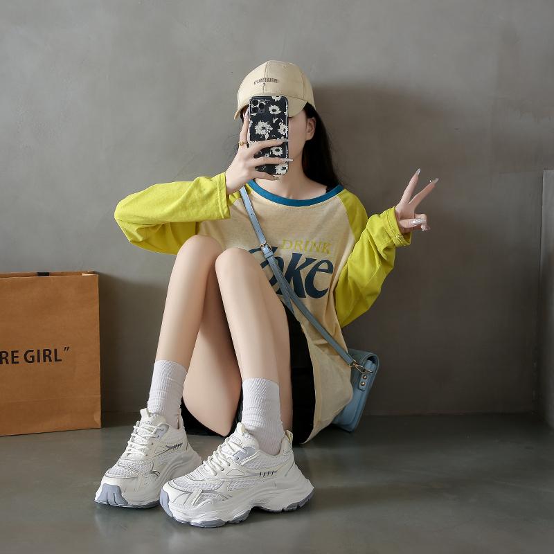 Women's Casual Sports Shoes Solid Color Ultra-light Height-increasing Platform Sneakers women Shoes Comfortable Daily Casual Sho