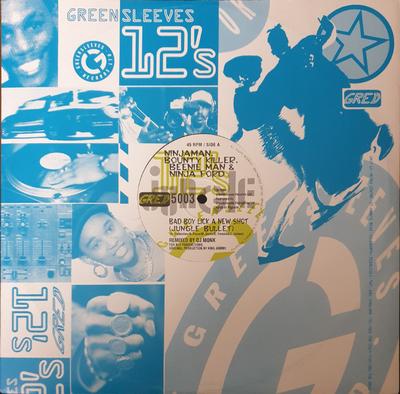 12inch Record NINJAMAN, BOUNTY KILLER, BEENIE MAN - Bad Boy Lick A New Shot (Jungle Bul GRED500 Greensleeves Re 1994 UK ObiReggae, Ska & Dub Used