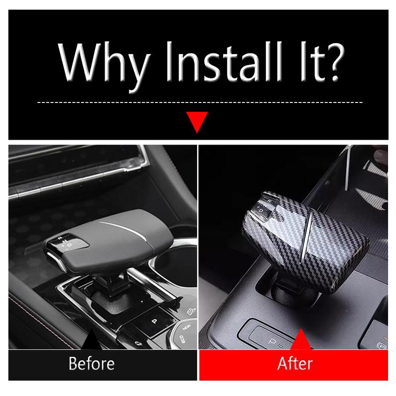 Carbon Fiber Gear Box Transmission Shift Shifter Knob Handle Cover Trim Accessories Interior For Changan UNI-V UNIV - 2024