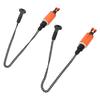 2PCS Fishing Alarm Hanger ABS Stainless Steel Portable Fish Bite Bait Alarm Bite Indicator Carp Fishing Chain for Outdoor Red