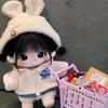 20cm Short Hair Cotton Doll Plush Hat Jacket Clothes Dress Up Soft Stuffed Baby Dolls Collection Kid Birthday Halloween Gift