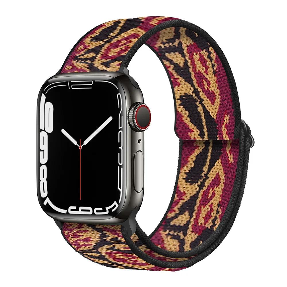 Nylon Loop Strap for Apple Watch Band 44mm 40mm 46mm 42mm 45mm 49mm 41mm 42mm Bracelet iWatch Series Ultra 10 9 8 7 6 5 SE2 Band
