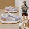 Fashion Women Shoes 2025 Spring Autumn New Breathable Non Slip Women Casual Sport Shoes Comfortable Height Increase Sewing Running Shoes