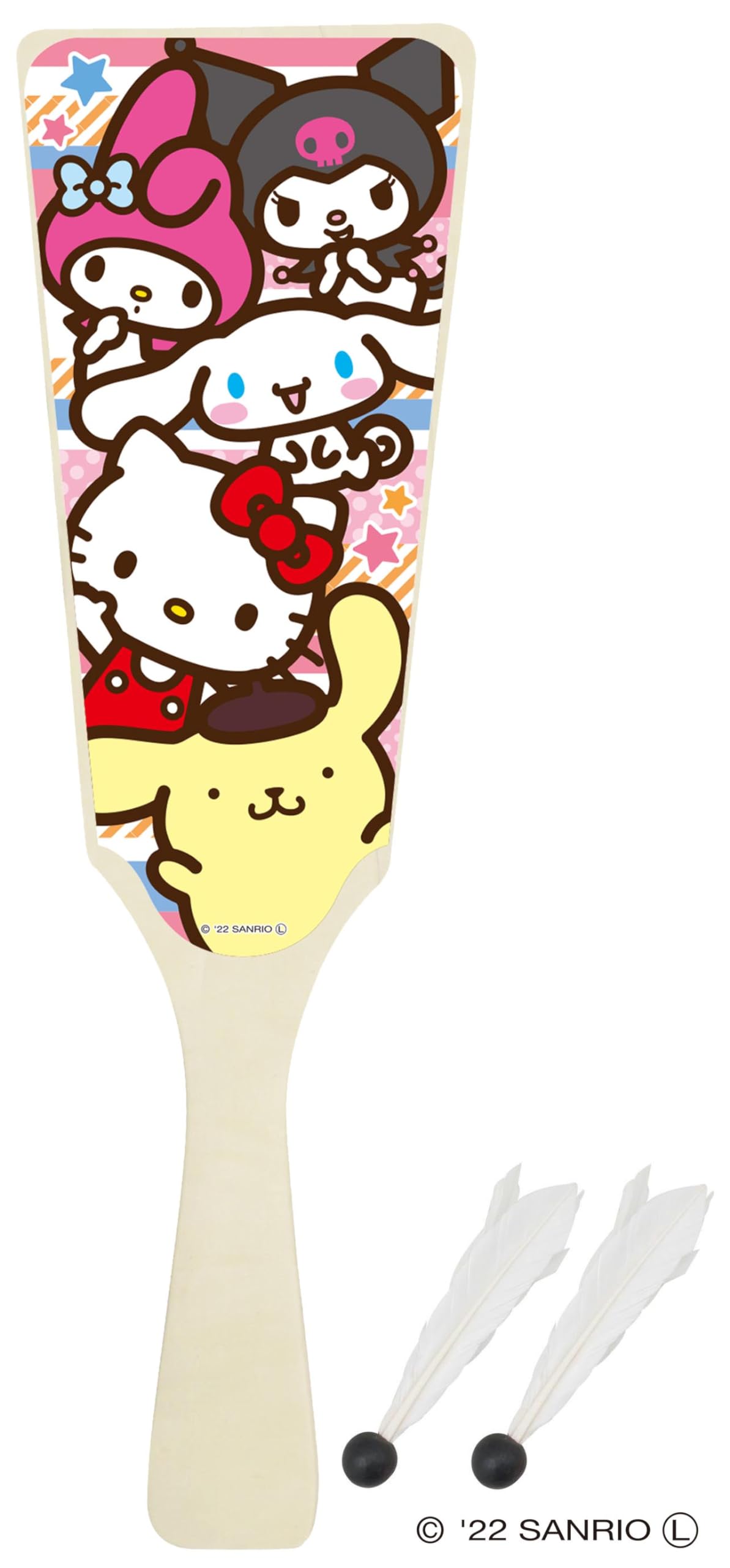 

Ikeda Kogyo Hagoita [HagoitaWith Feathers] Персонажи Sanrio с 2 перьями 007308520