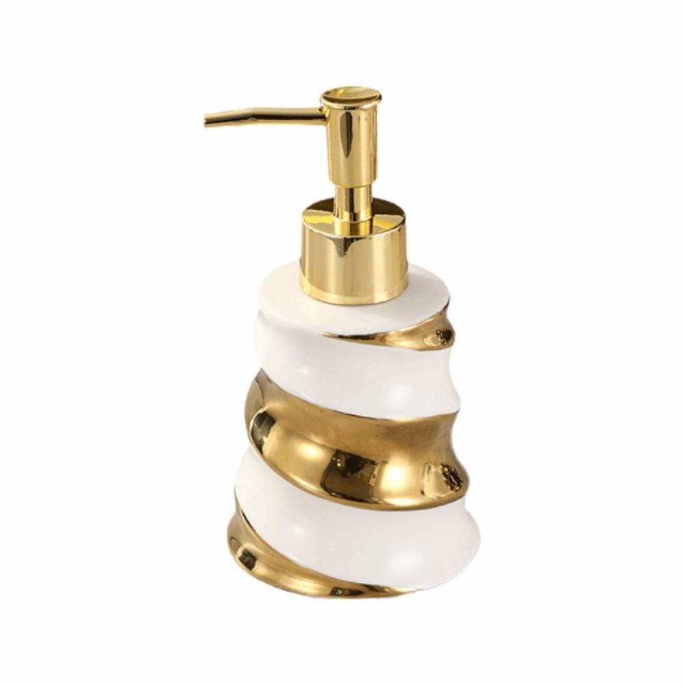 

200ml Ceramic Luxury Lotion Bottle Refillable Sub Bottle Press Type Empty Bottle Kitchen біле золото кольору