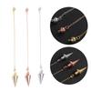 Rose Gold Dowsing Gold Silver Antique Copper Metal Amulet Reiki Pendulum Pendant Cone Pendule Reiki