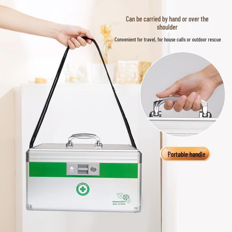 12-inch Multi-functional Aluminum Alloy First Aid Storage Box