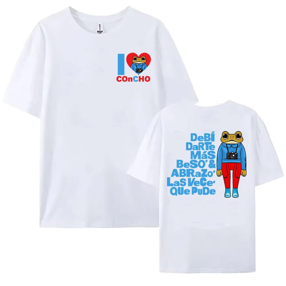 I Love Concho DTMF Printing T-shirt Bad Bunny Debí Tirar Más Fotos Tshirts 2025 Album Graphic Fashion Tee-shirt Women Clothes