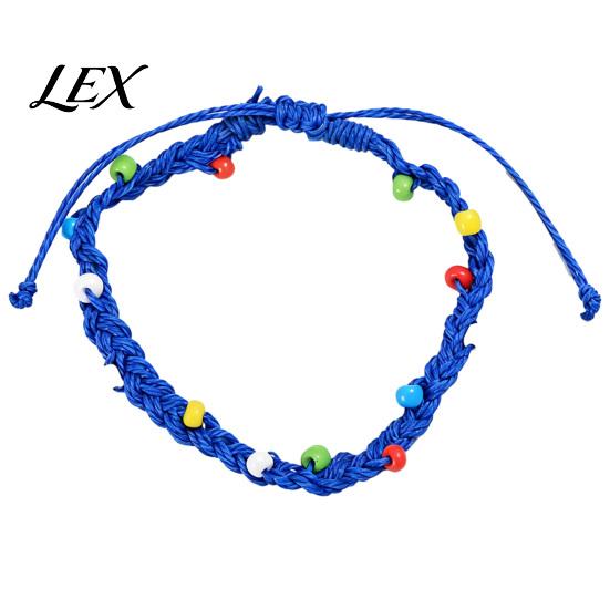 Handmade Woven Rope Wristbands Braided Bracelet for Women, Bohemian Wrist Casual Minimalist Hand with Colorful Rice Beads, Adjustable Knot Cord