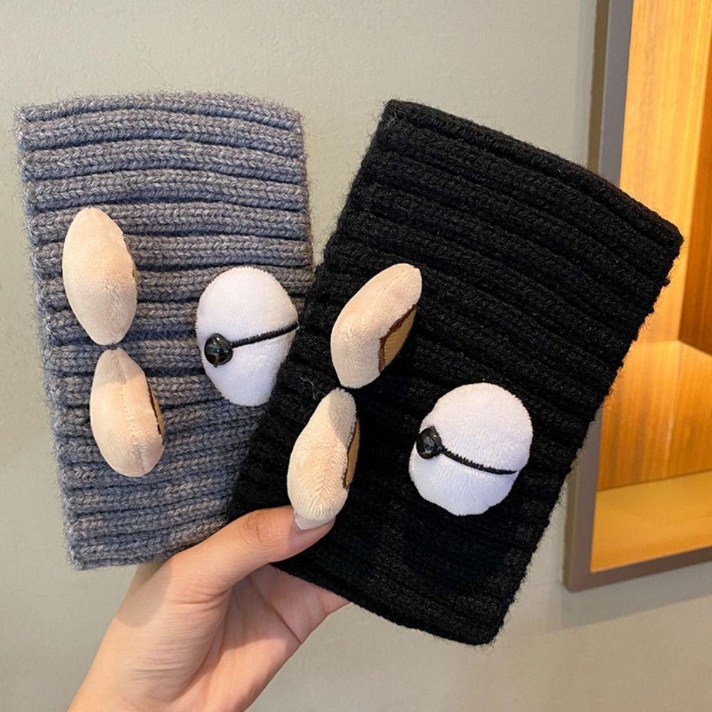 Winter Wool Cute Turban Kawaii Wide Headwrap Women Hair Band Bear Headband Hair Accessories