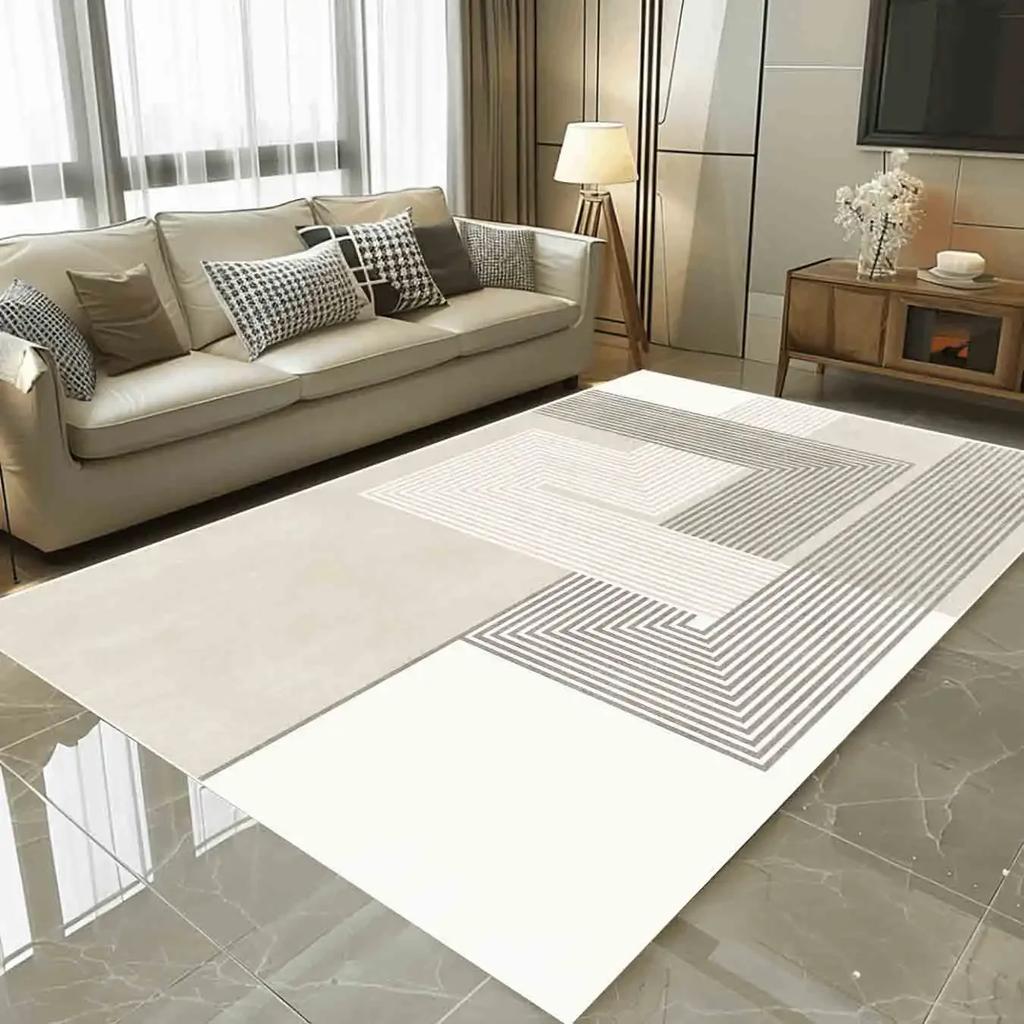 Tappeti Geometrici Stile Nordico per Soggiorno 200x300cm Tappeti per Stanze Grandi Lavabili in Macchina Antiscivolo Tappetino Tatami Europeo