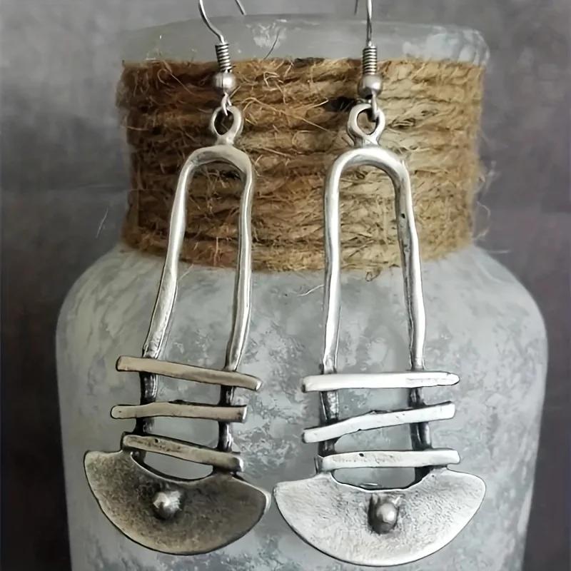 Bohemian Geometric Dangle Earrings - Vintage  Jewelry for Anniversary Gift