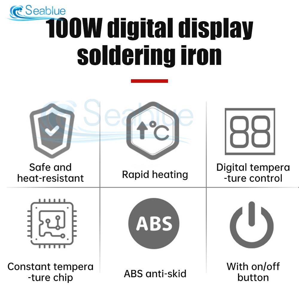 Adjustable Temperature Electric Soldering Iron 220V 110V 100W Multifunctional Welding Solder Rework Station Heat Repair Tools