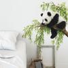 Cartoon Panda Climbing Tree Waterproof Oil Proof Self Adhesive PVC Wall Sticker for Living Room Decor
