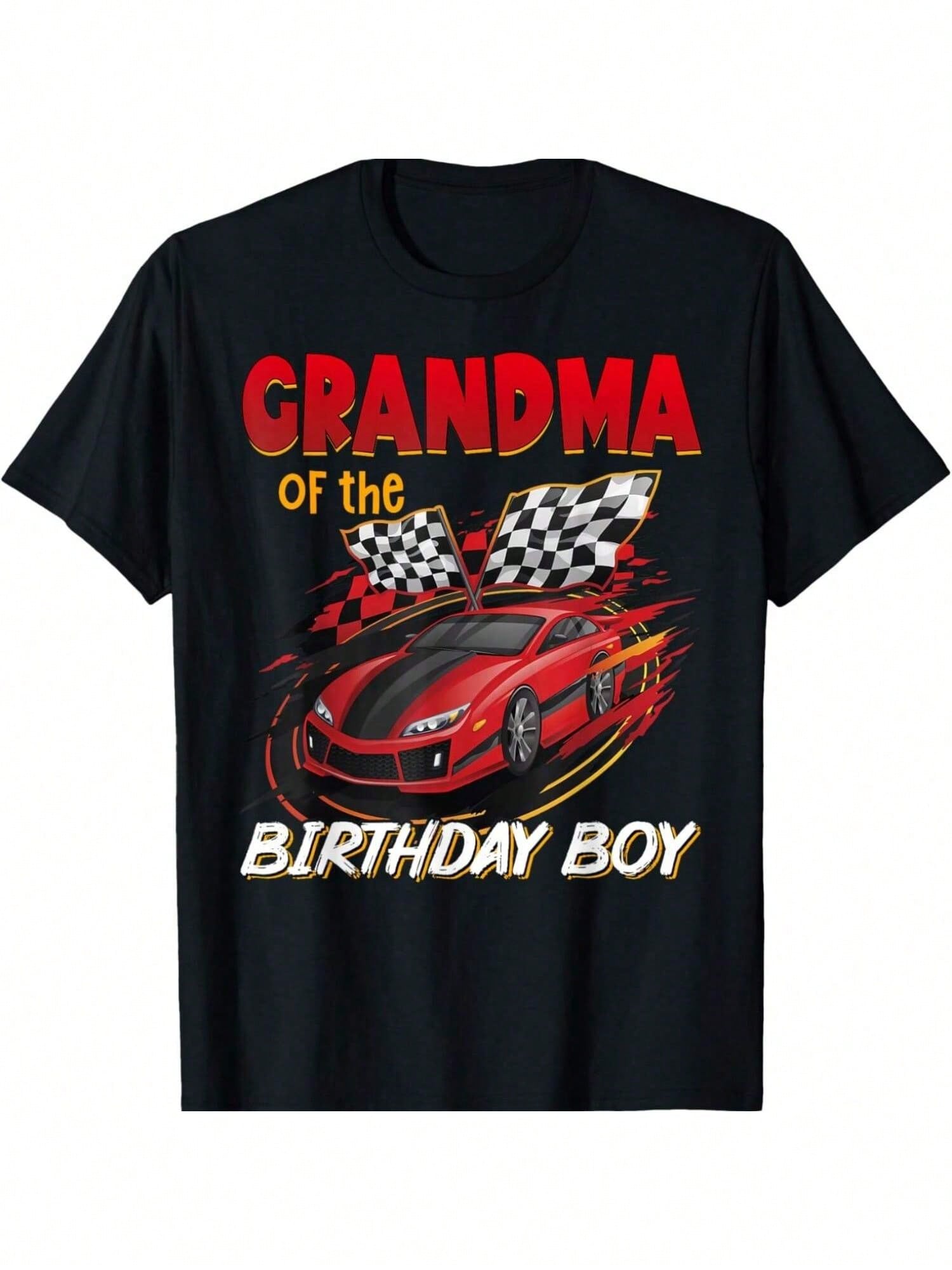 Car Racing Grandma Of Birthday Boy Formula Race Car Drr T-Shirt S