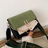 One-shoulder Cross-body Fashionable Frosted Contrasting Square Bag