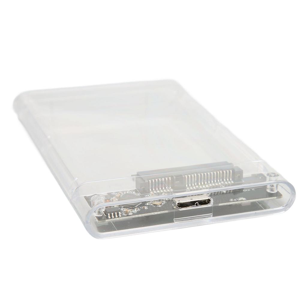 2.5in Transparent HDD Enclosure Portable Plug and Play 2.5in SATA Serial USB3.0 5Gbps Transparent
