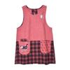 Kusuguru Japan Apron Punch Knit Matilda Button Ribbon Open Apron 236618 Pink M~L
