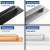 Matte Black Aluminum Alloy Surface-Mounted Large Adhesive Door Handle