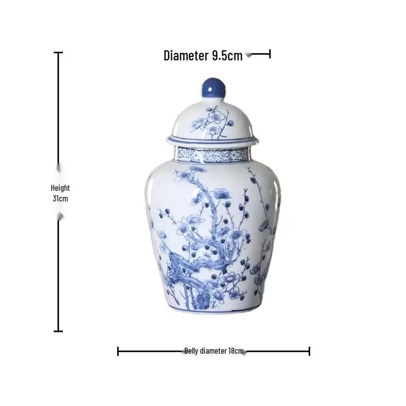 Chinese Retro Blue and White Porcelain Vase for Elegant Flower Arrangements