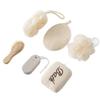 1 Conjunto Saco de Presente para Chuveiro Spa Kit de Limpeza para a Pele Banho Presente para Mulheres Flor de Banho de Sisal Kit de Lixa para Pés Luvas Esfoliantes para Costas Massageador