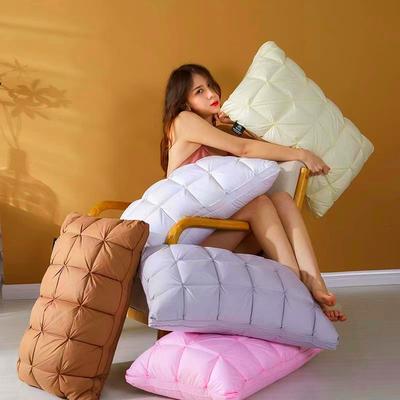 Hotel Bread Twisted Flower Down Pillow Washable, Cervical Protection Sleep Aid High and Low Gift Pillow Core