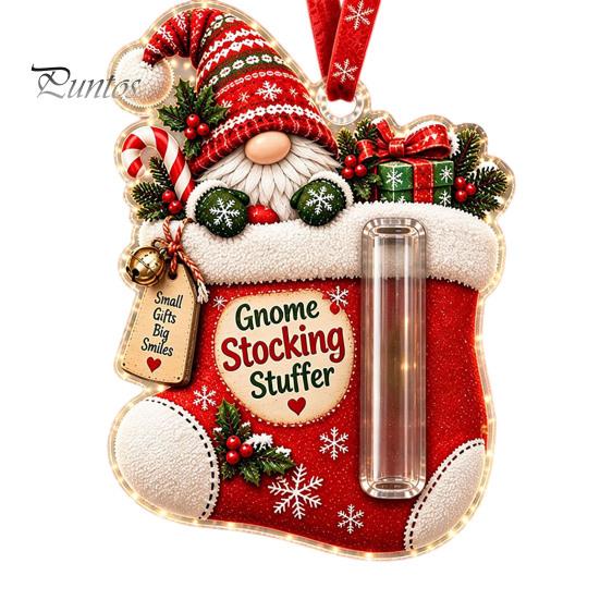Überraschungsgeschenk-Schmuckstück Zwerg Weihnachten Bargeldhalter Schmuckstück, Acryl Hängender Anhänger für Geldkassette Kinder Feiertagsbaum Dekoration, Enthüllen Erwachsene Einzigartig D
