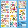 Cartoon Rabbit & Colored Eggs Static Cling Window Decor Stickers for Easter