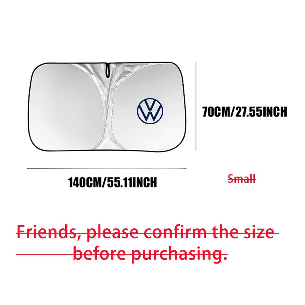 2026 Hot Valve Stems Caps Car Windshield Sunshade Cover UV Protection Sun Shade For Volkswagen VW RLINE Golf 4 Motion Passat CC Polo Tour ET1