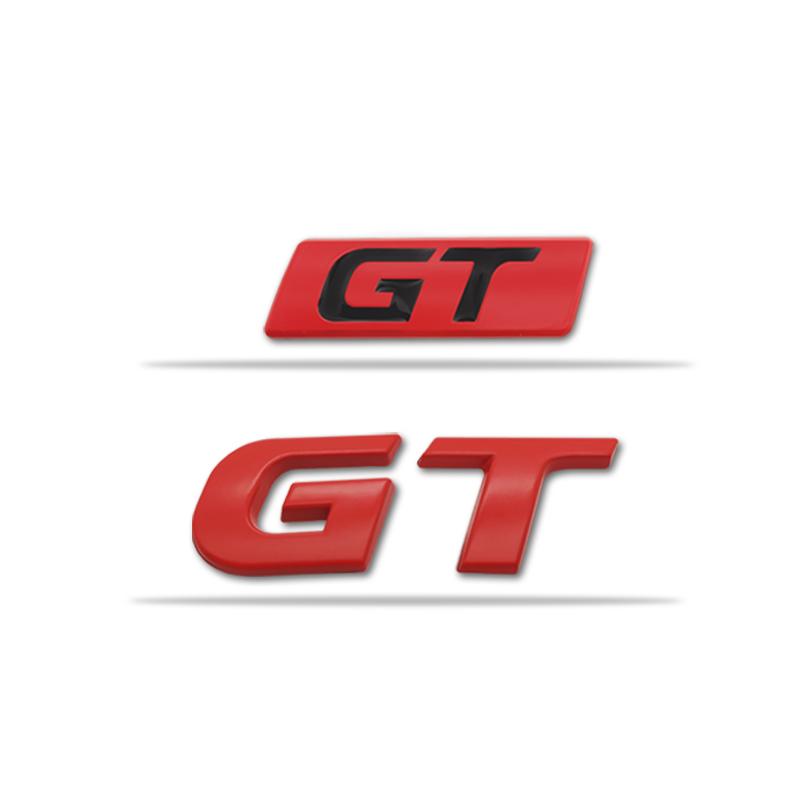 FRL1 Adesivo per Auto 3D Logo GT Emblema Metallico Distintivo Decalcomanie Per 206 207 307 208 2008 RCZ GT Polo Golf 5 7 Passat B5