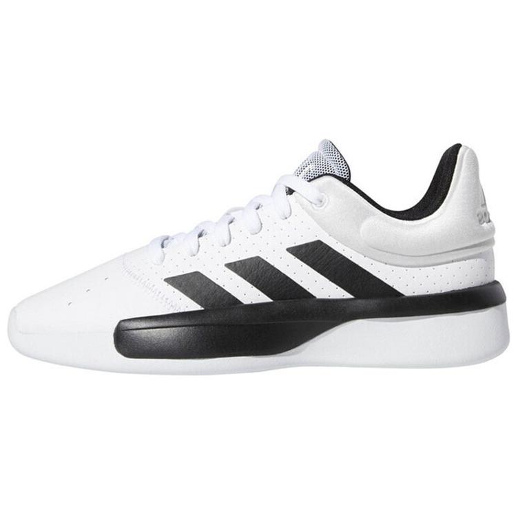Adidas Pro Adversary Low Round Toe Lace-Up Non-Slip Wear-Resistant Mid-Top Basketball Shoes Men Sneakers Black White G54109