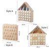 LED Christmas Advent Calendar House Shape Christmas Desktop Ornaments  New Year