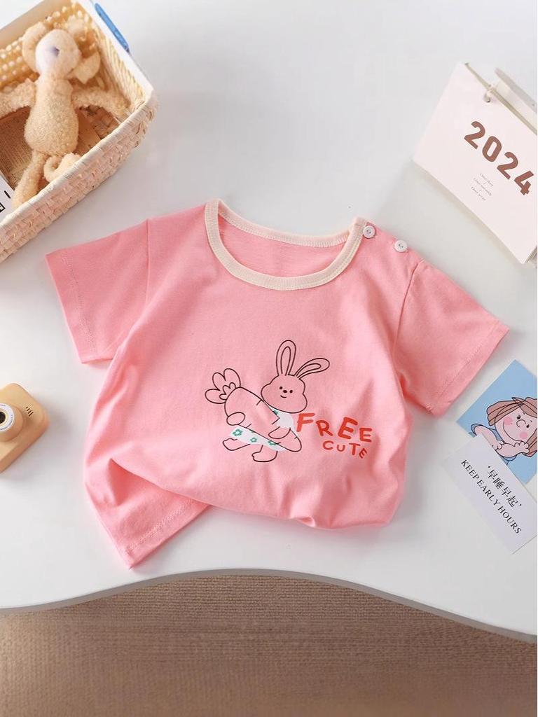 Children's Pure Cotton Short-Sleeved T-Shirt: Summer Style for Girls & Boys