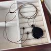 Retro Ethnic Wood Gourd Pendant Necklace - Adjustable Drawstring Sweater Chain