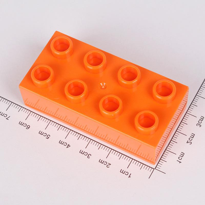 2x4 Dots Big Size Thick Brick 4PCS Colorful Building Block Figuers Compatible Large Plate Accessorie Kid Educational Toys Boys