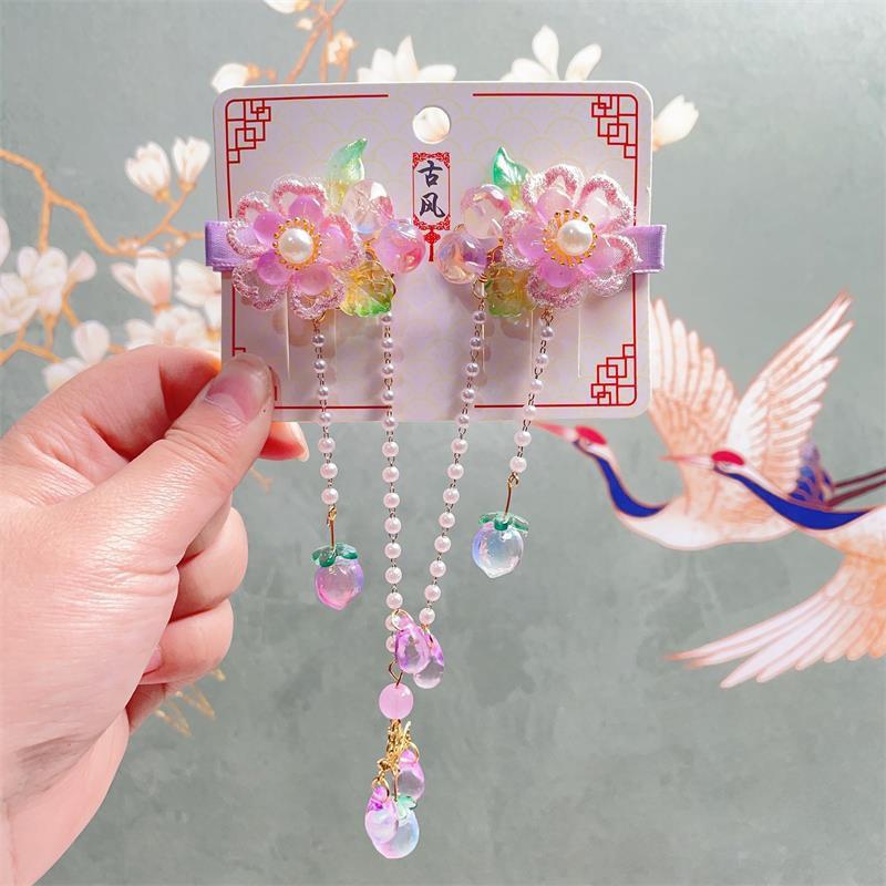 Children's Hanfu Princess Forehead Chain Hair Accessory with Tassel & Bindi