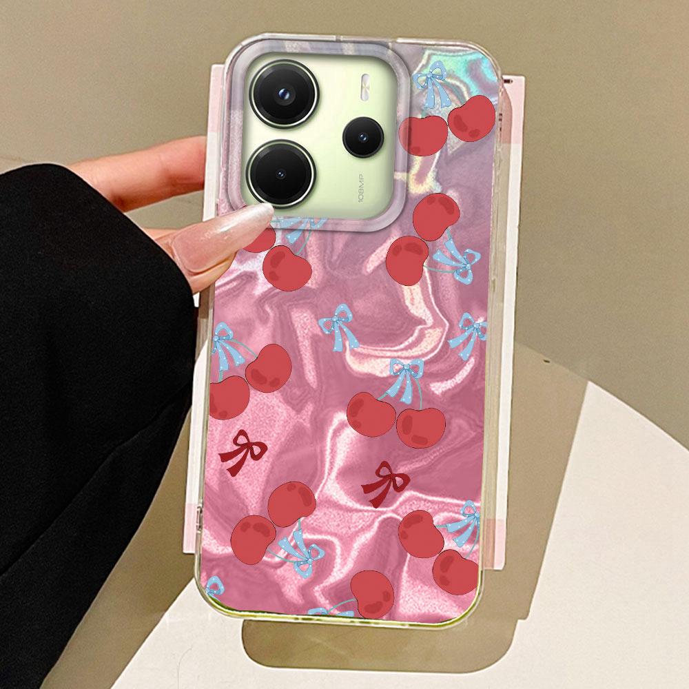 Summer Fruit Red Cherry Phone Case Phone Case for Xiaomi Redmi Note 14 13 Pro 14C 13C 14T 13T A5 A4 A3 Pro Silicone Back Cover