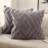 Stylish Plush Quilted Diamond Cushion Cover: Fluffy Ins Style for Sofa, Bedside, or Living Room Decor