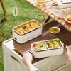 New 1.2L Double Layer Electric Lunch Box 304 Stainless Steel Insulation Electric Lunch Box Portable 3 In 1 Steamer Rice Cooker