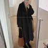 Women's Mid-length Woolen Coat - 2025 Autumn/Winter Hepburn Style, Petite Fit, Loose, Thickened for Warmth