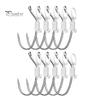 Live Bait Hooks 5/10/15/20Pcs Luminous Shrimp Hooks, Glow-in-the-dark Fishhook with Barb, High Fishing Carbon Steel Hook for Freshwater Saltwater