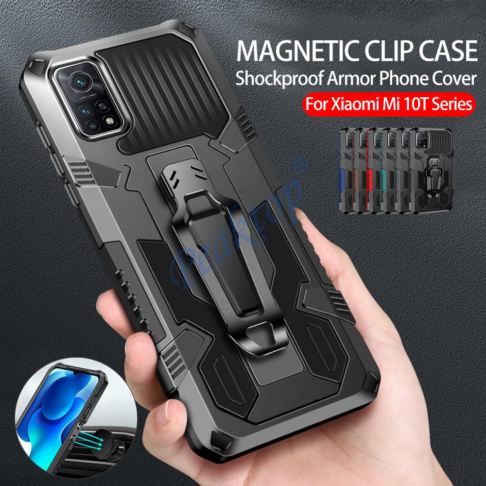 Asuwish Custodia Per Xiaomi Mi 10T / Mi 10T Pro 5G – Cover Sottile In TPU E PC Con Anello Magnetico E Pellicola In Vetro Inclusa, Antiurto, Grigia - 2